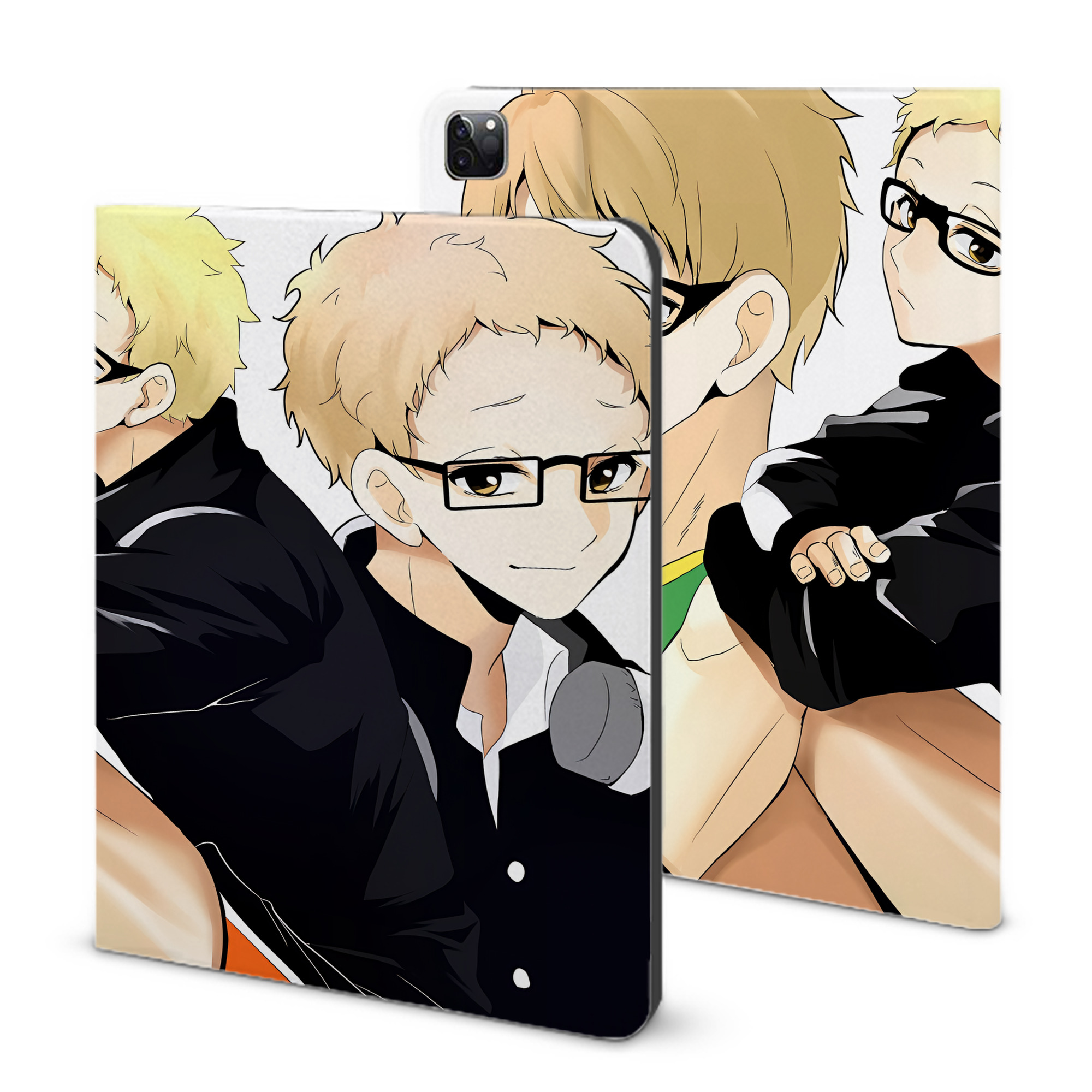 （画像用） ハイキュー!! Haikyu!! IPad ケース ブック型 PUレザー TPU 耐衝撃 軽量 薄型 ペン収納なし 全面保護 IPad 各モデル対応